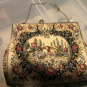 Vintage Needlepoint Evening Bag